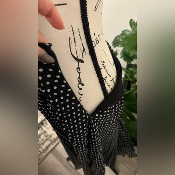 LOFT Polka Dot Pleated Skirt - Picture 6 of 7